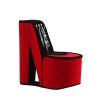 9" Tall Display Jewelry Box with Hooks, High Heel Shoe Design, Red Velvet