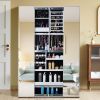 Full Mirror Standing Two Doors Fashion Lxury Jewelry Storage Cabinet