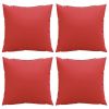 Throw Pillows 4 pcs Red 23.6"x23.6" Fabric