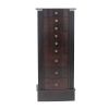 Jewelry Cabinet Box Storage Chest Necklace Wood Walnut Stand Organizer