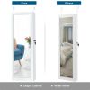 Door Mounted Lockable Mirrored Jewelry Cabinet with LED Lights