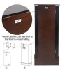 Jewelry Cabinet Box Storage Chest Necklace Wood Walnut Stand Organizer