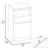 DEPOT E-SHOP Diamond Dresser, Jewelry Box, Mirror, Single Door Cabinet, Two Drawers, White