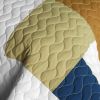 [Timeless - A] Vermicelli-Quilted Patchwork Geometric Quilt Set Full/Queen
