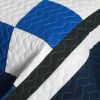 [Anything is Possible] Vermicelli-Quilted Patchwork Plaid Quilt Set Full/Queen