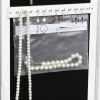 HOMCOM Jewelry Armoire with Mirror and 18 LED Lights, Wall-Mounted/Over-The-Door Cabinet with 3 Mountable Heights, White