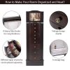 Jewelry Cabinet Box Storage Chest Necklace Wood Walnut Stand Organizer