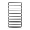 10 Tiers Shoe Rack with Dustproof Cover Closet Shoe Storage Cabinet Organizer Gray