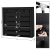 7 Tiers Portable Shoe Rack Closet Fabric Cover Shoe Storage Organizer Cabinet Black