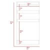 DEPOT E-SHOP Diamond Dresser, Jewelry Box, Mirror, Single Door Cabinet, Two Drawers, White