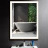 Rectangular Single Aluminum Framed Anti-Fog LED Light Wall Bathroom Vanity Mirror
