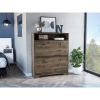 Brandford Shoe Rack, Superior Top, Two Shelves, Light Oak / White