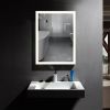 Rectangular Single Aluminum Framed Anti-Fog LED Light Wall Bathroom Vanity Mirror