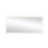 Rectangular Single Aluminum Framed Anti-Fog LED Light Wall Bathroom Vanity Mirror