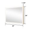 Rectangular Single Aluminum Framed Anti-Fog LED Light Wall Bathroom Vanity Mirror