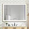 Rectangular Single Aluminum Framed Anti-Fog LED Light Wall Bathroom Vanity Mirror
