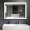 Rectangular Single Aluminum Framed Anti-Fog LED Light Wall Bathroom Vanity Mirror