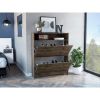 Brandford Shoe Rack, Superior Top, Two Shelves, Light Oak / White