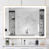 Rectangular Single Aluminum Framed Anti-Fog LED Light Wall Bathroom Vanity Mirror