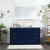 Rectangular Single Aluminum Framed Anti-Fog LED Light Wall Bathroom Vanity Mirror
