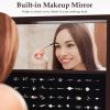 Mirrored Standing Jewelry Armoire Cabinet with LED Lights