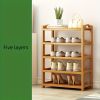 1pc Bamboo Wooden Shoe Rack Home Floor Standing Simple Shoe Rack Multi-Layer Shelf Dormitory Entry Space Saving Storage Small Shoe Cabinet