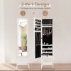 Mirrored Standing Jewelry Cabinet Storage Box