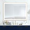 Rectangular Single Aluminum Framed Anti-Fog LED Light Wall Bathroom Vanity Mirror