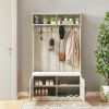 bedroom, porch wardrobe storage rack, Storage Shoe Cabinet, with Clothes Hook, with Sponge Pad Product, Multiple Storage Racks