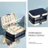 Jewelry Organizer Jewelry Box for Women Double Layer Travel for Necklace Earring Rings PU Leather Jewelry Holder Case