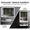 Rectangular Single Aluminum Framed Anti-Fog LED Light Wall Bathroom Vanity Mirror