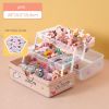 Children's hair accessories storage box hair clip headdress cosmetic head rope desktop layered Jewelry Box