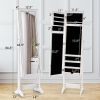 Mirrored Standing Jewelry Cabinet Storage Box
