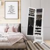 Mirrored Standing Jewelry Cabinet Storage Box